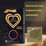 Large Condoms for Men, Lubricated & Thin, 12 Count