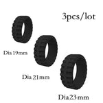 Extra Thick Camouflage Cock Ring Set With Elastic Tire Design Silicone Bondage Penis Ring Male Erection Enhancement Sex Toy(Black)