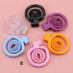 Negative Flat Chastity Cage Male Sissy Chastity Devices Lock Design Small Penis Cage Cock Cage Bdsm Toys For Couples Sex (B,Black)