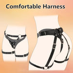 Strap On Dildo Harness Sex Toys For Pegging, Wearable Strapon Harness Thigh Sling With 7 Inch Realistic Suction Cup Dildo Lesbian Toy, Adjustable Strapless Strapon G-Spot Adult Toys For Women Couples