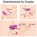 Vibrating Cock Ring With Double Penis Ring Silicone Cockring Vibrator G-Spot Stimulating Clitoral Stimulator Penis Erect Erection Enhance Adult Male Sex Toy Vibrator For Longer Harder Stronger (Pink)