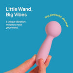 Hello Pocket Wand - Handheld Clitoral Bullet Vibrator For Women With Smooth Silicone Tip - Powerful Travel-Sized Adult Toy With 6 Vibrating Modes - Rechargeable & Shower Ready
