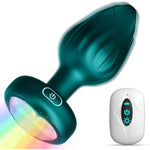 Anal Plug Adult Sex Toys - 10 Modes Vibrating Butt Plug Led Colorful Light Up Remote Control For Prostate Massage, Adult, Men, Women, Couples