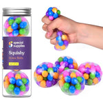Squishy Stress Ball Squeeze, Color Sensory Toy, Relieve Tension, Anxiety, Home, Travel And Office Use, Fun For Kids And Adults (4-Pack)