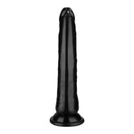 Deluxe Dark Knight Suction Cup Dildo - Dildo For G-Spot Stimulation With Flexible Shaft - Realistic Look, Hands-Free Pleasure, 7.5 Inches (Black)