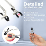 Adjustable Metal Nipple Clamps With Chain Non-Piercing Nipple Clip On Nipple Rings Nipple Clitoris Clamp With Bell For Women Adult Sex Toys