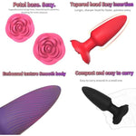 Silicone Anal Plug Training Set For Men Extended Butt Plug Rose Bottom Female Anal Expansion Adult Sex Toys For Massage Prostate And G-Spot (Pink)