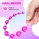 Pink Anal Plug Beads For Men & Women- Easy To Clean Anal Toys, Gay Sex Toys, Bpa & Phthalate Free, Pink - Silicone Anal Beads