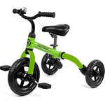 3 In 1 Toddler Tricycles For 2-5 Years Old Boys And Girls With Adjustable Seat Detachable Pedal And Bell, Foldable Baby Balance Bike Riding Toys For Kids, Child Birthday Gift Green