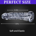 Pennis Extende Penis Sleeve Cock Sleeve Reusable Condom, Sex Toys - Pumps & Enlargers Super Thick Realistic Penis Extender Enlarger For Men, Pennis Sleeve Girth Enhancer For Men Sex Enhancer (1)