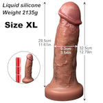 Ultra Realistic 3.5'' Diameter Huge Glans Dildos, 12.8" Lifelike Silicone Butt Plug For G-Spot Stimulate Anal Play Training With Suction Cup Adult Sex Toys For Male Female Professionals (Xl)