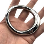 Stainless Steel Metal Cock Ring Metal Penis Ring,Arc Ring Delay Ring Male Metal Ball Scrotum Stretcher Delay Ejaculation Lasting Erection (A2:44X49Mm)