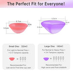 Soft Menstrual Disc – Reusable Medical-Grade Silicone Period Disc | Leak-Free 12H Protection, Eco-Friendly Organic Tampon Alternative for Women (Purple, Regular)