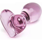 Pink Glass Butt Plug,Crystal Heart Anal Plug,Adult Sex Analtoy,Sex Gifts,S&M Anal Trainer,Portable Bum Plug Bomb Plug,Anal Expander Training Masturbation For Adult Female Men Women Gay And Couples