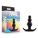 Anal Adventures Platinum Beaded Silicone Butt Plug - Flared Base For Safety Comfort & Wearability - Designed For Anal & Prostate Play - Increased Bead Sizes - Smooth Sex Toy