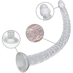 Adult Sex Toy Anus Sex Dilator Butt Plug Transparent Tpe Ultra Long Anal Plug Vaginal G-Spot Massager For Men Women Couple Advanced Player Dildo (19 In)