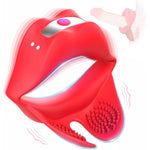 Sex Toys For Men Vibrating Cock Ring Penis Ring Vibrator Red Lips Clitoral Nipple Stimulator, 10 Vibrations Adult Toys Male Pleasure Couples Sex Game Delaying Ejaculation To Please Your Partner