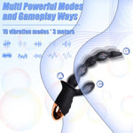 3 Motors Anal Plug Aanal Beads, Ultra-Soft Liquid Silicone Vibrating Butt Plug, Graduated Anal Toys Prostate Massager With 10 Vibrations, Rechargeable Anal Sex Toys For Men & Women And Couples