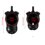 Sissy Chastity Cage With 4 Different Rings Sex Toys Resin Cock Cages With Invisible Lock And Belt For Bondage To Man'S Penis Male Chasity Belts Have 3 Disposable Locks (L,Black)