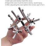 Metal Anal Expander Vaginal Expander,Adjustable Anal Dilator Vaginal Dilator Bdsm Sm Adjustable Butt Plug Anal Sex Toys For Men Women Dilatador Anal Stretcher (Style B)