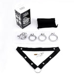 Silent Lock Stainless Steel Chastity Cage And Vibrating Anal Plug With Remote Control And 12 Vibration Modes