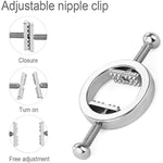 Stainless Steel Nipple Clamps Round Adjustable Nipple Clamp Set Body Restraints Female Sm Sex Toy