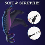 Vibrating Triple Cock Ring, Stretchy Penis Ring Couple Vibrator With 9 Vibration Modes Sleeve Extender, Rechargeable Waterproof Adult Sex Toys For Men Couples, 6 In Black