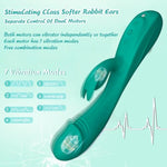 Rabbit G Spot Vibrator Sex Toys, 7 * 7 Vibrating Modes 8.4'' Couple Realistic Vibrators Anal Dildo Wand Adult Toys, Adult Sex Toys For Women And Couples Pleasure (Dark Green)