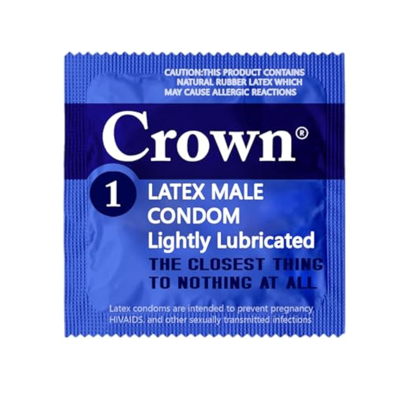 Crown Condoms — 500 Count — Lubricated Latex Condoms — 500 Count