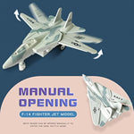 Fighter Jet Military Vehicle Airplane Toy Army Air Force Die Cast Aircraft Model Plane For Kids Toy Set Collection With Lights And Sounds Bump And Go Action Toy