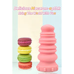 Macaron Tower Anal Plug, G-Spot Anal Plug Liquid Silicone Butt Plug Anal Sex Toys With Strong Suction Base Orgasm Masturbator For Men Women Couples (Coral Pink) (L)