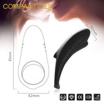 Cock Ring Vibrator - 9 Speeds Remote Control Wireless Rechargeable Waterproof C-Spot Stimulator Vibration Shark Silicone Penis Ring - Sex Toy For Couples And Men Longer Lasting Erections (Black)
