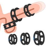 3 Piece Silicone Penis Ring Bondage Set, Spikes Cock Rings, Penis Restraint Ring, Chastity Ring Lock, Chastity Belt, Penis Lock, Sm Adult Men Cock Restraint Chastity Devices Sex Toy