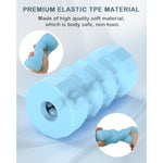 2 Packs Manual Male Masturbator, Male Stroker Pocket Pussy Sex Toys, Jelly Blue