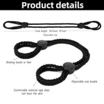 Handcuffs 2Pcs Bdsm Bondage Ropes Ankle Cuffs Restraints Adjustable Jewelry Rope Bracelet Sex Toys Shibari Cotton Ropes Beginner Fetish Adult Game For Women (Black)