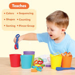 Silicone Rainbow Sorting Game - Learning & Educational Toy, Christmas Fun, Sorting, Counting & Sequencing Skills, Gifts For Toddlers & Preschoolers Ages 3, 4, 5, 6