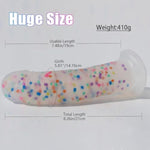 1.85'' Diameter Glowing Huge Dildo, Liquid Silicone Realistic Dildos With Strong Suction Cup For Hands-Free And Strap-On,Lifelike Penis Adult Sex Toy For G-Spot Stimulation And Anal Play.…