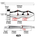 Aluminum Alloy Penis Plugs With Anal Plug Catheter Hollow Pull Beads Urethral Sounds For Male Masturbation Sex Toy (S)