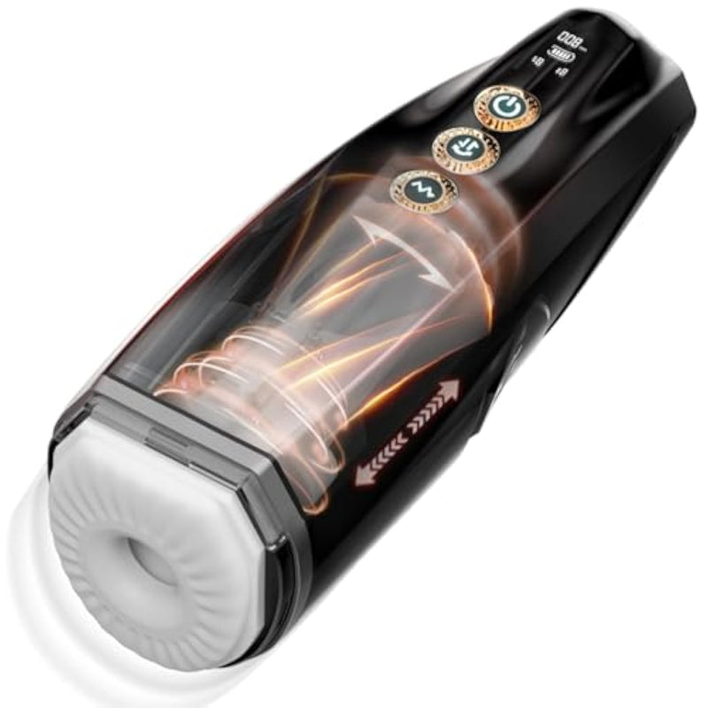 Automatic Male Masturbator Adult Sex Toys For Men, Hands-Free Mens Sex Toys Pocket Pussy, Male Stroker Adult Toys With 8 Oscillation & 8 Vibration Modes Blowjob Sex Machine (Elio)