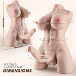 12.2Lb Realistic Shemale Sex Doll Sex Toys For Women Full-Size Torso Sex Doll With Huge Dildo Male Full Body Trans Sexdoll With Big Penis Soft Body Male Masturbator Adult Sex Toys For Men