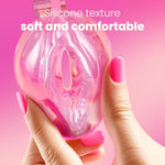 Male Cage Realistic Vagina Device Cock Chastity Abs Soft Rubber With Belt 4 Sizes Rings Adults Toys For Men (Pink)