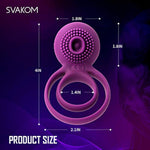 SVAKOM Couples Ring Vibrating Dual Penis Rings Male Adult Sensory Toys Clitoral Vibrator G-Spot Stimulators Waterproof, Rechargeable.