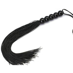 Rubber Sex Flogger Whip - Beginners Super Soft 15 Inch Flogger Whip For Sex Adult (Black)