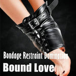Bondage Restraints for Leg Restraints and Wrist Bar for Thigh Restraints