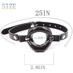 Open Mouth Gag,Female Sex Toy Mouth Gag Leather Restraints Ball Mouth Plug Silicone Bondage Ball Gag Lips Sm Toys Adjustable Strap Adult Toys Opening Gag Sexy Gag For Men Women(Black)