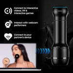 Powerblow Automatic Male Masturbator Incl Feel Victoria Mouth Sleeve - Interactive Blowjob Machine - Connect With Interactive Adult Content Via Feelme Ai - Intensity Control - Easy To Use