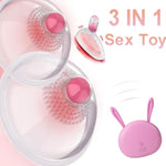 Nipple Toys Sex Toy for Women, Clit Sucker Nipple Vibrators for Clitoral Nipple Massager, Vibrating Nipple Clamps, 3 IN 1 Nipple Stimulator Nipple Suckers Adult Sex Toys for Women Couples Sex Pleasure