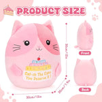 12 Inch Cat Plush Pillow – Cute Stuffed Animal Cat Doll For Women, Soft Plushies Pillow For Bed & Office Decor Birthdays