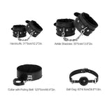 12 Pcs Sex Bondage Bdsm Restraints Kits Fetish Handcuffs Ankle Cuff Collar Blindfold Whip Rope Nipple Clamps Ball Gag Mask Tail With Anal Adult Games Foreplay Sexy Toys For Couples (Black?