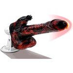 Sex Machine Thrusting Dildo With 8 Vibrating & Thrusting Modes, Remote Control Tongue-Licking Silicone Sex Toys With Strong Suction Cup For Hands-Free Play (Red & Black)